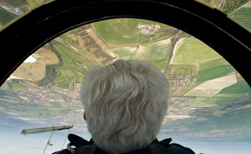 Aerobatics over the club and the downs